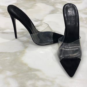 FEMME LA Gianni Vegan Kid Suede Mule - Noche